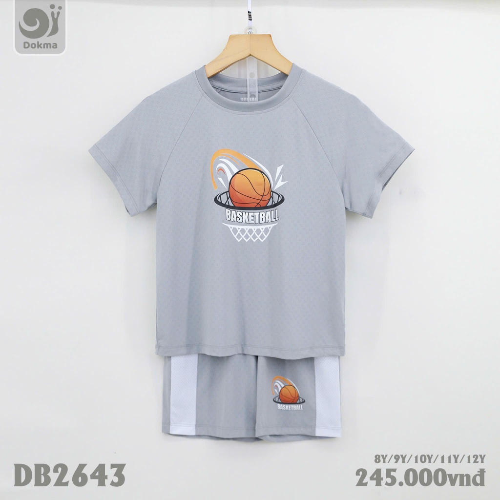 (25-42kg, 8-12Y) Bộ Thể Thao Cộc Tay Bé Trai DOKMA DB2642 DB2643 DB3028 DB2779 DB1587