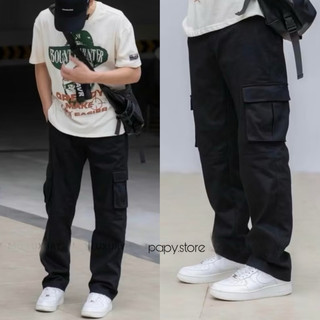 Quần kaki ống đứng kiểu dáng túi hộp - Minimal style