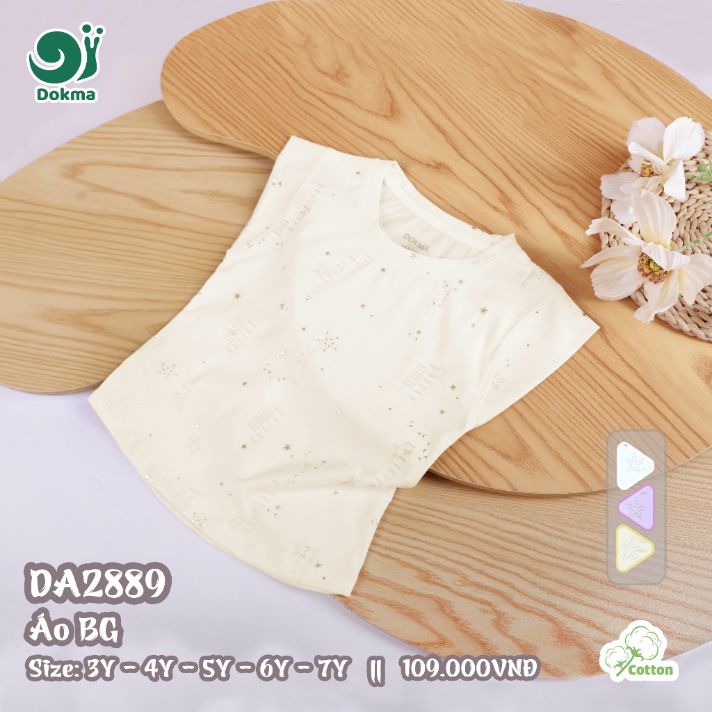 (11-25kg, 2-7Y) Áo Sát Nách Dokma Bé Gái Cách Điệu DA2834 DA2889