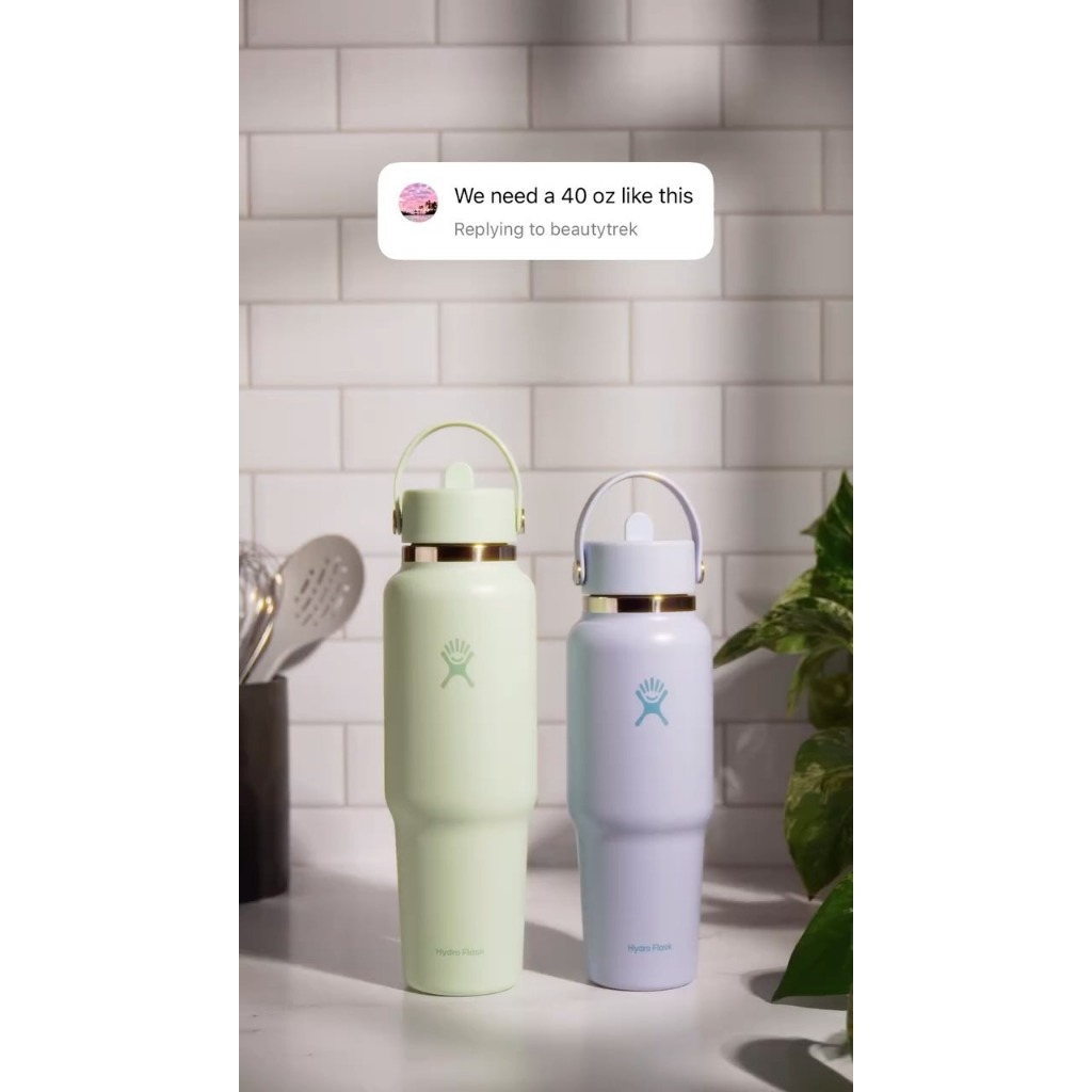 Bình giữ nhiệt Hydro Flask 710ml Travel Bottle Wide Flex Straw Cap 24 oz chính hãng, an toàn