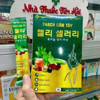 Thạch lựu cần tây hỗ trợ giảm cân, giữ dáng, làm đẹp da, hộp 10 gói