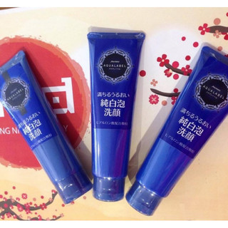 Sữa rửa mặt Shiseido Aqualabel White Clear Foam 130g màu xanh