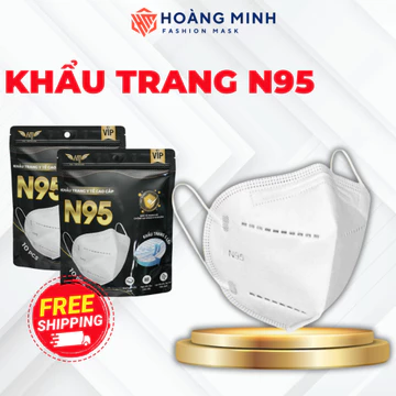 Thùng Khẩu Trang N95 Hoàng Minh 5 lớp kháng khuẩn chống bụi mịn PM2.5 Chống nắng khẩu trang N95 cao cấp