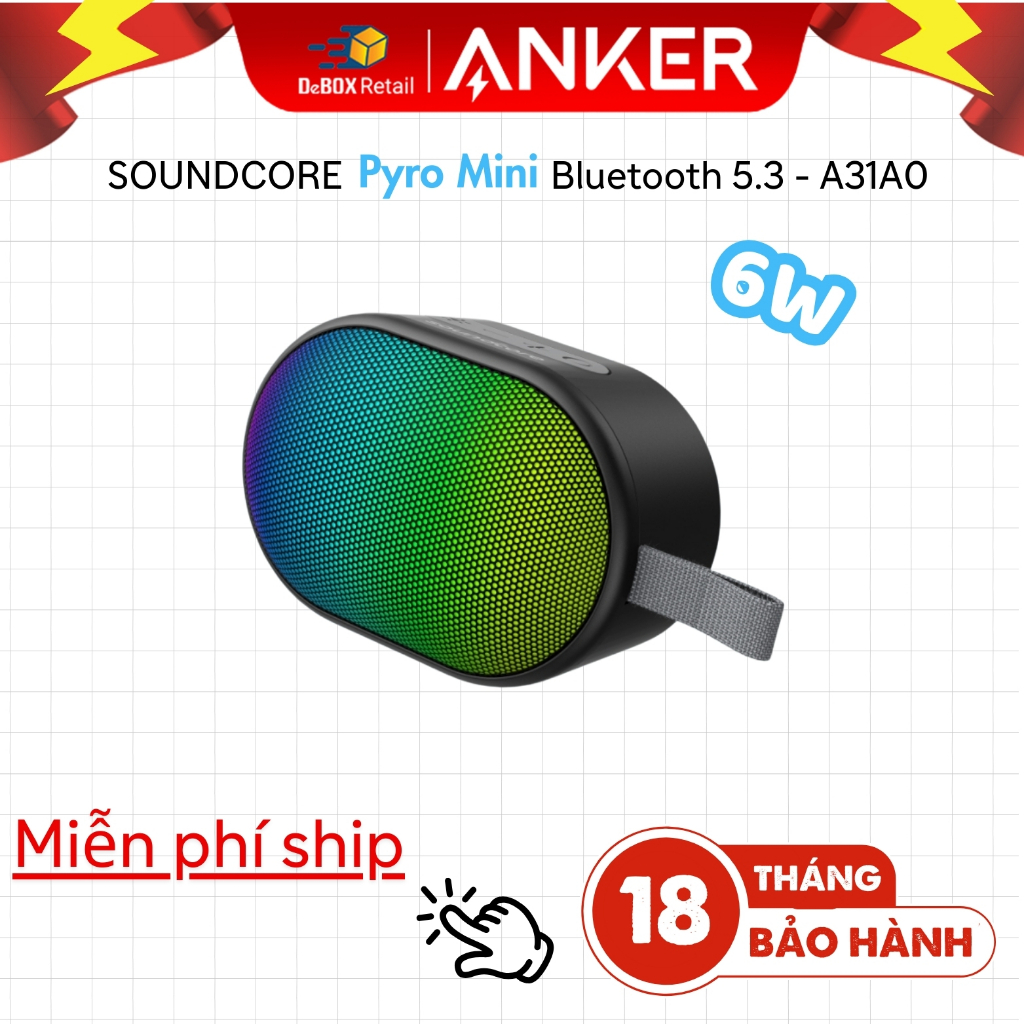 Loa Bluetooth không dây Soundcore Pyro Mini (by Anker) | Pin 10 giờ ...