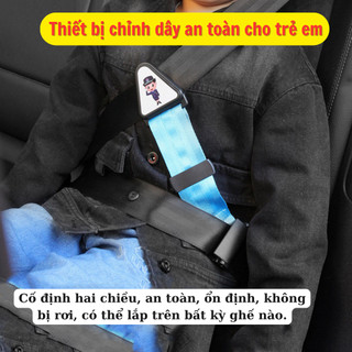 Thiết bị đai điều chỉnh dây an toàn trẻ em phân bố lực đều, không thít gây áp lực lên bụng, ngực bé