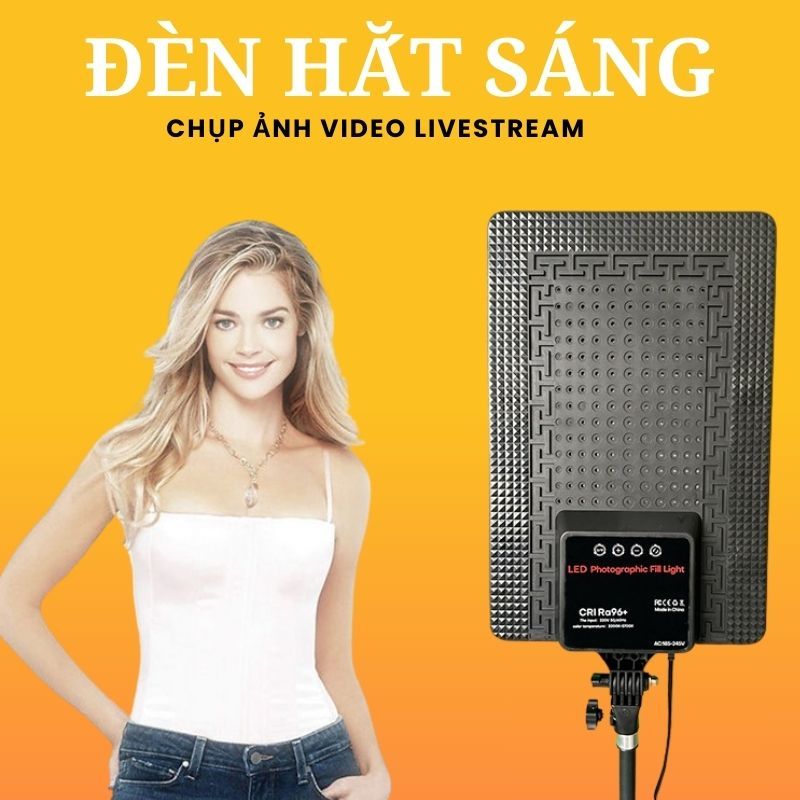 Đèn studio siêu sáng  PL48 Hỗ trợ studio chụp ảnh quay phim Đèn livestream bán hàng Kèm chân đèn 2m1