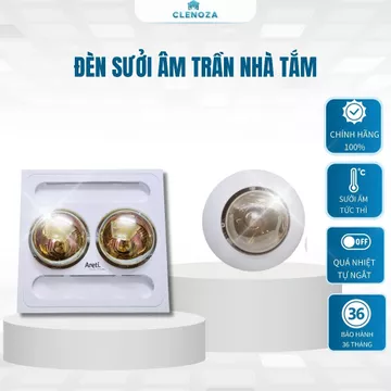 Đèn Sưởi Nhà Tắm ARETI 275W Thiết Kế Âm Trần Đèn Hồng Ngoại Nano Chống Nổ Sưởi Ấm Nhanh Tiết Kiệm Điện Bảo Hành 36 Tháng