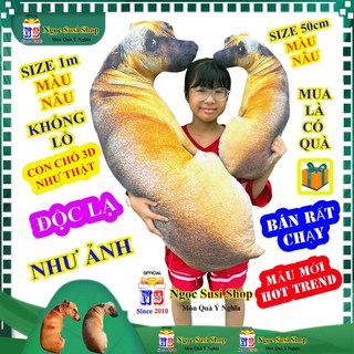 Gấu Bông CON CHÓ Liếc Chó Quay Lưng Độc Lạ Như Thật - Dùng Ôm Ngủ Làm Quà Tặng Doll Đồ Chơi Toy