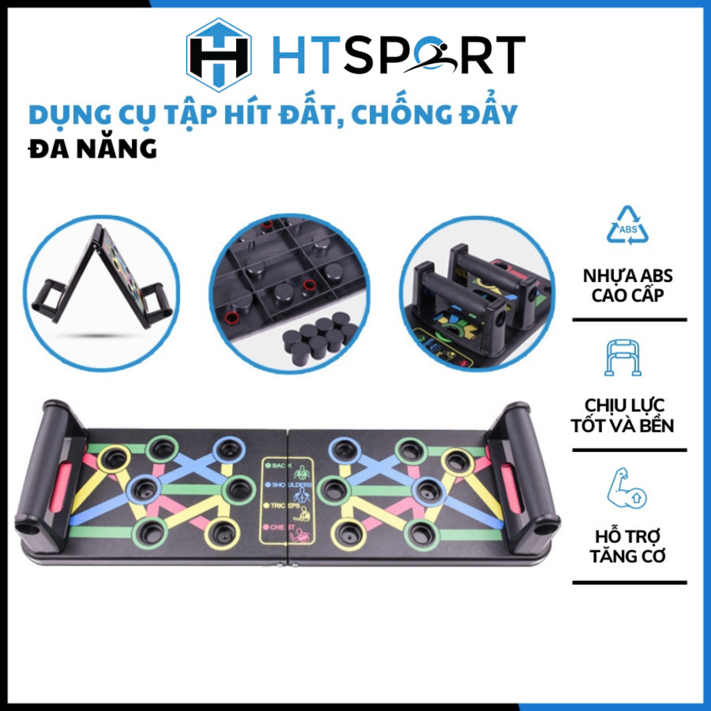 Dụng Cụ Hít Đất Đa Năng, Bộ Dụng Cụ Tập Luyện Hít Đất Chống Đẩy Push Up Tập Gym Thể Dục Tại Nhà Có Vạch Hướng Dẫn
