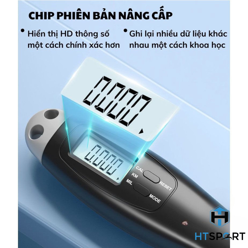 Dây Nhảy Đếm Số Vòng Cán Bầu Không Dây Có Bóng Cao Cấp Thay Dây Được, Dây Nhảy Thể Lực Điện Tử Giảm Cân Luyện Thể Lực