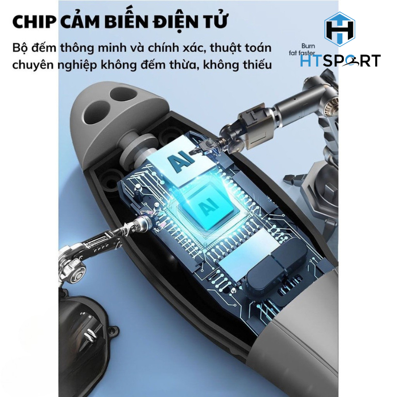 Dây Nhảy Đếm Số Vòng Cán Bầu Không Dây Có Bóng Cao Cấp Thay Dây Được, Dây Nhảy Thể Lực Điện Tử Giảm Cân Luyện Thể Lực