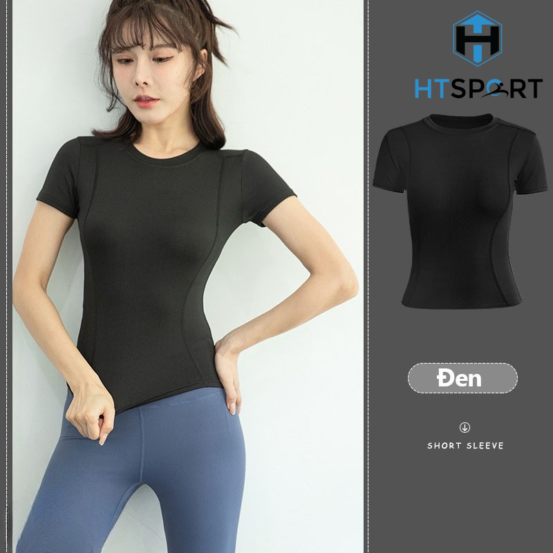 Áo Tập Gym, Yoga, Aerobic Nữ, Áo Thun Thể Thao AG01 Co Giãn 4 Chiều, Ôm Body Tôn Dáng, Thấm Hút Mồ Hôi Tốt