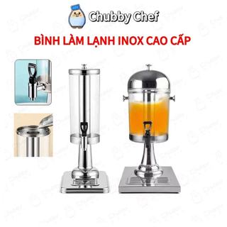 Bình đựng nước Inox Cao Cấp 3L/8L ép kèm đế chống tràn tiện Dụng có cột đá riêng thích hợp Tiệc Tùng Tiệc Buffet