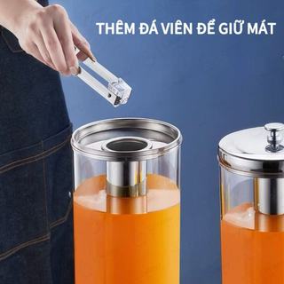 Bình đựng nước Inox Cao Cấp 3L/8L ép kèm đế chống tràn tiện Dụng có cột đá riêng thích hợp Tiệc Tùng Tiệc Buffet