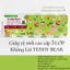 20 CUỘN TO Giấy Vệ Sinh Cao Cấp TEDDY BEAR Không Lõi,Có Lõi Dai Dày Mềm Mịn Lụa Trắng Mềm