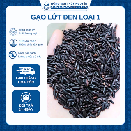 Gạo Lứt Đen Điện Biên (LOẠI NGON) 1 KG - Gạo Lứt Đen Hữu Cơ Cho Người Ăn Kiêng