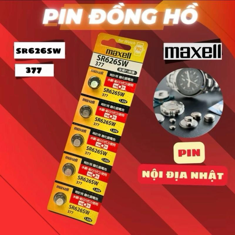 Vỉ 5 Pin Maxell SR626 / 377 / SR626SW Thay Pin Đồng Hồ Đeo Tay bền ...