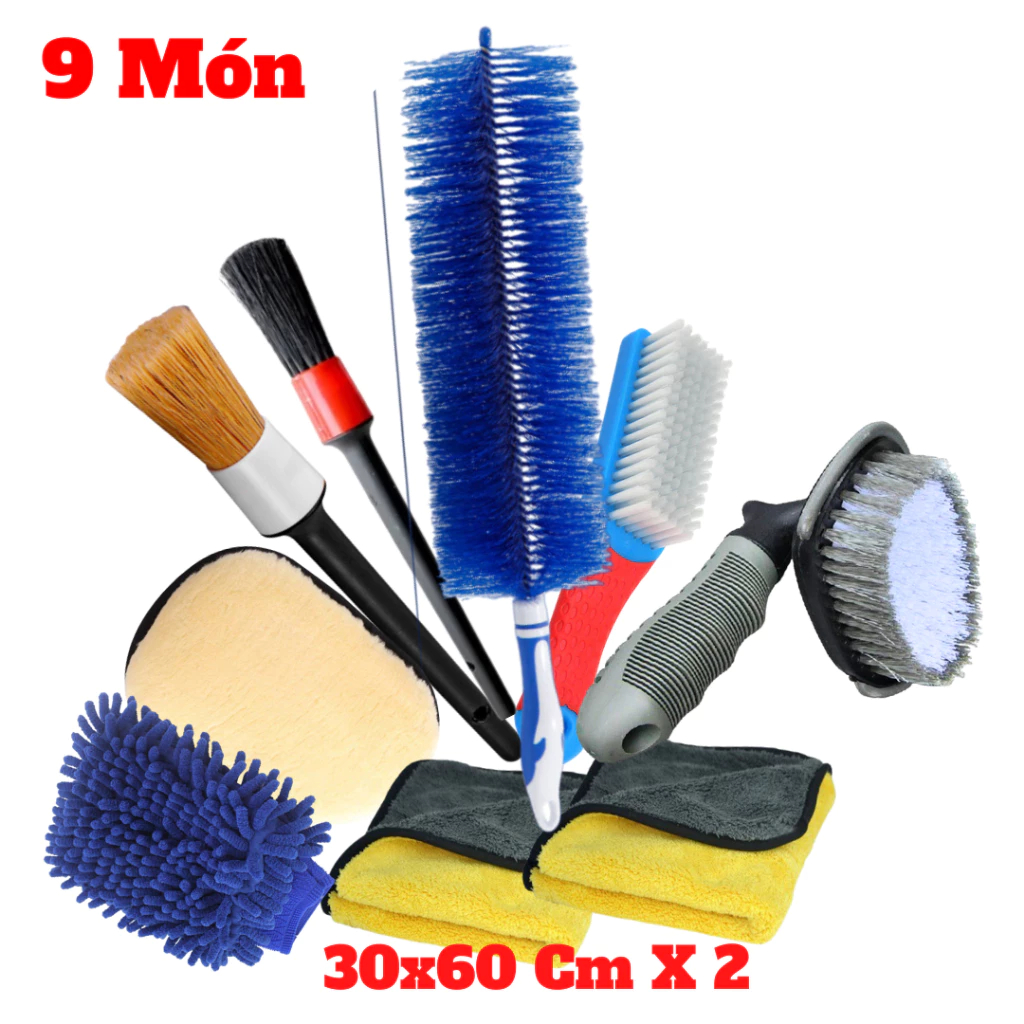 [combo cọ rửa xe] Bộ Dung Cụ 10 Món Rửa Xe Tại Nhà ,Vệ Sinh Chăm Sóc Ô ...