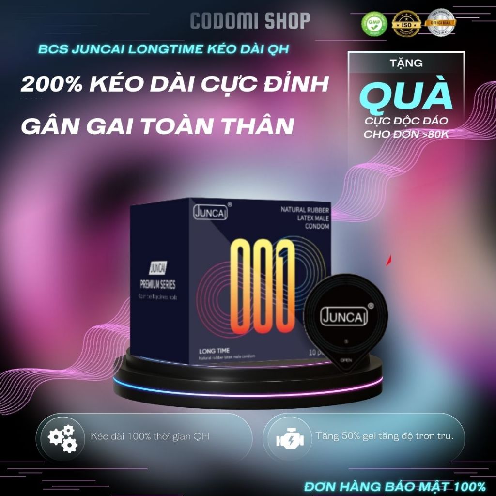 Bao cao su Juncai Long Time kéo dài thời gian quan hệ, siêu mỏng nhiều ...
