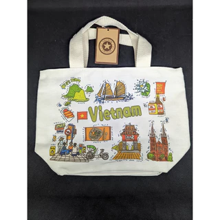 Túi Tote Vải Nhỏ In Hình Ảnh Việt Nam Truyền Thống - Quà Lưu Niệm Việt Nam