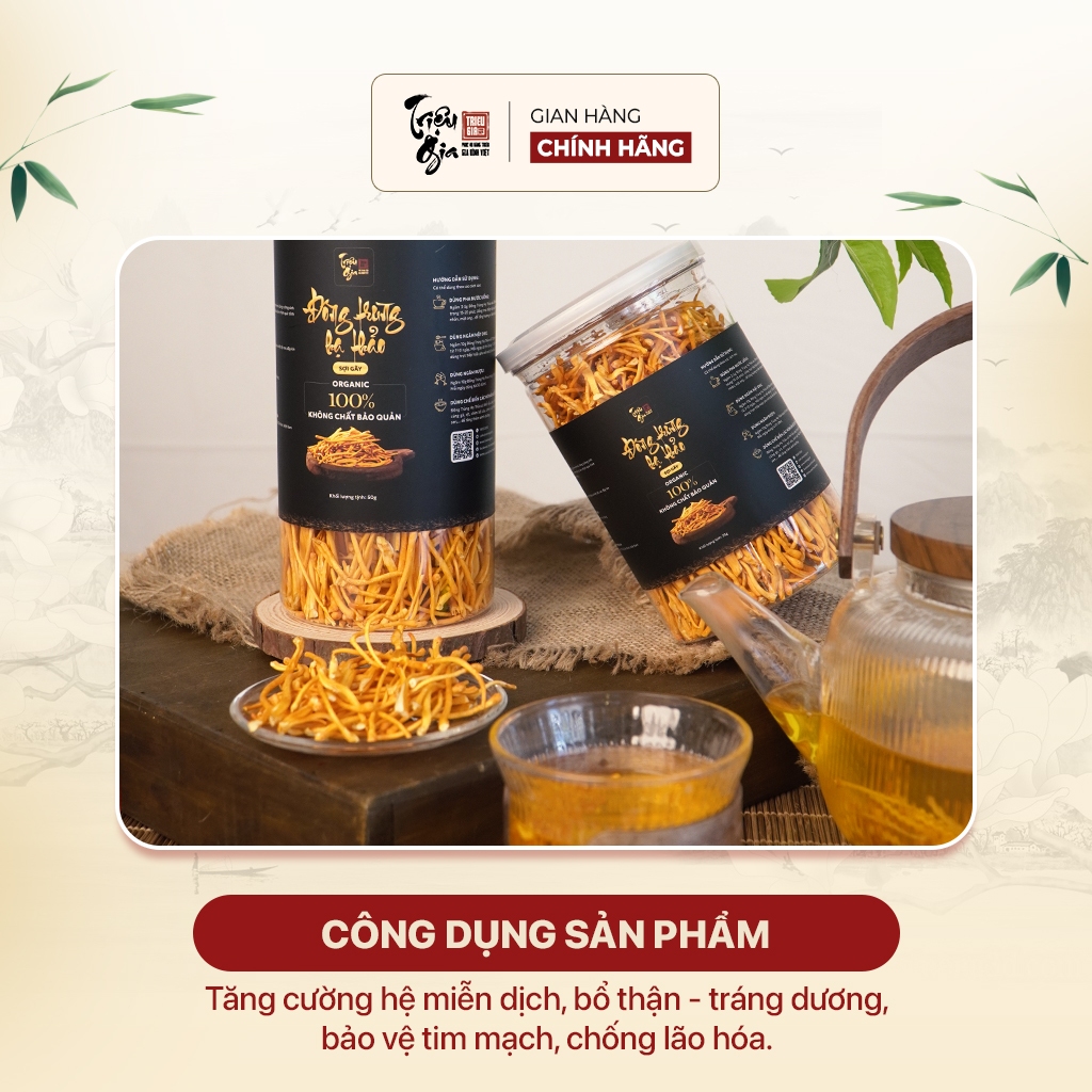 Ảnh Đông trùng hạ thảo tự nhiên sấy thăng hoa Triệu Gia tăng cường sức khỏe cải thiện lão hóa sợi gãy - Lọ 35gr, 50gr. 2