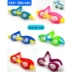 Kính bơi viền nhiều màu cho bé hộp kính hình ô tô