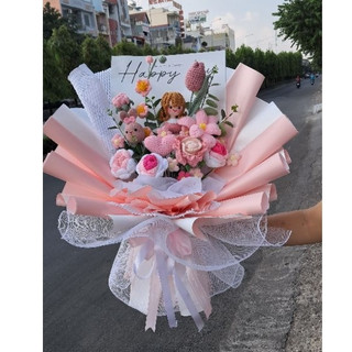 Bó hoa len handmake quà tặng 8/3 [Tp HCM]