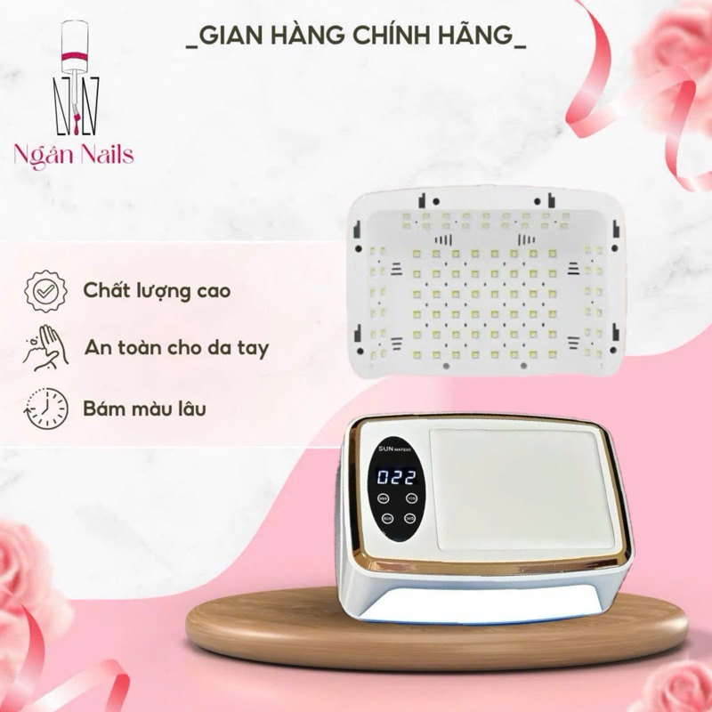 máy hơ gel SUN MATE 60 chính hãng- khoang hơ rộng - 360w 90bóng led- cảm ứng 100% | BigBuy360 - bigbuy360.vn