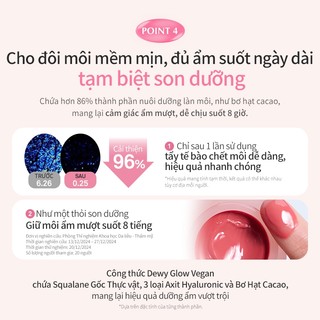 Son dưỡng môi dạng cầu căng bóng giúp môi volume-up hince Raw Glow Dewy Ball 3.5g