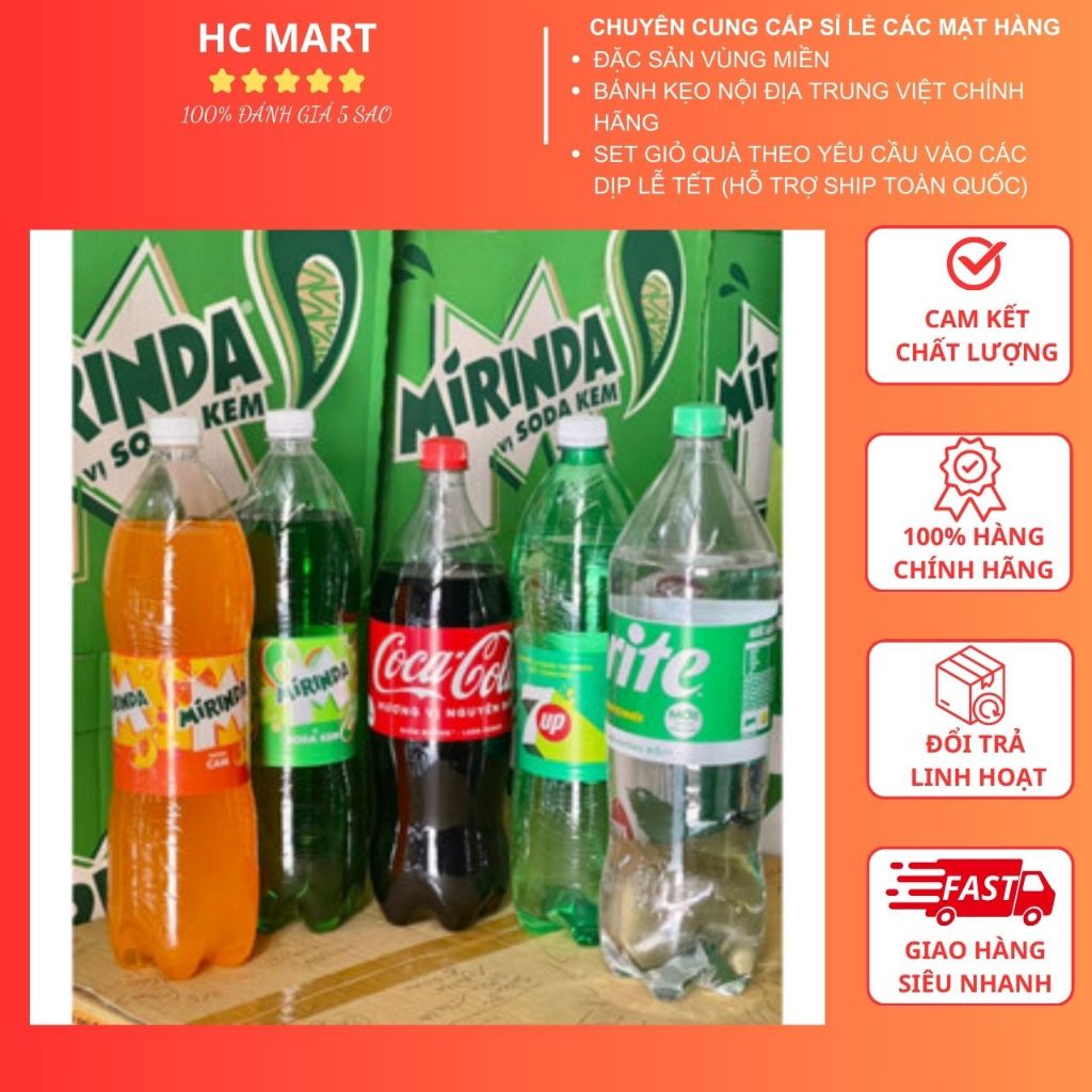 Nước Ngọt Chai Các Loại 1,5L Coca/Pepsi/Mirinda So…