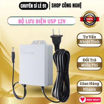 Bộ lưu điện DUNG LƯỢNG CAO dành cho Wifi Camera - UPS 12V (chạy wifi được 4-12 giờ) kèm Nguồn ,Bộ Lưu Điện