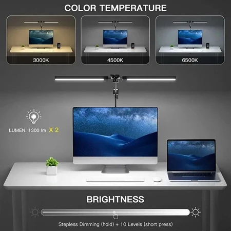Tặng vận chuyển - Đèn học kẹp bàn Đèn bàn học,đọc sách usb bóng LED  3 màu,10 chế độ chống cận kẹp bàn, xoay 360 ĐỘ | BigBuy360 - bigbuy360.vn