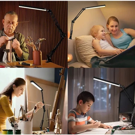 Tặng vận chuyển - Đèn học kẹp bàn Đèn bàn học,đọc sách usb bóng LED  3 màu,10 chế độ chống cận kẹp bàn, xoay 360 ĐỘ | BigBuy360 - bigbuy360.vn