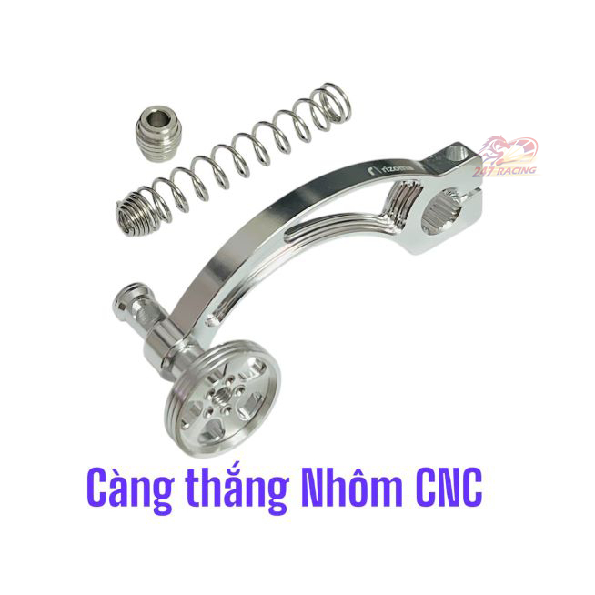 Càng thắng Nhôm CNC BẠC tặng kèm Lò Xo Inox 304 gắn nhiều loại xe máy Vario,Sirius,Exciter,Wave,Dream,....