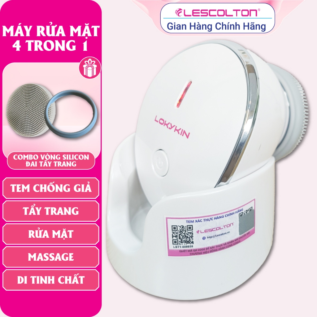 Ảnh Máy Rửa Mặt Lescolton Lokykin 4 trong 1 kèm chức năng Tẩy Trang, Đẩy Tinh Chất, Nâng Cơ, Rửa Mặt - Bảo Hành 365 Ngày 1