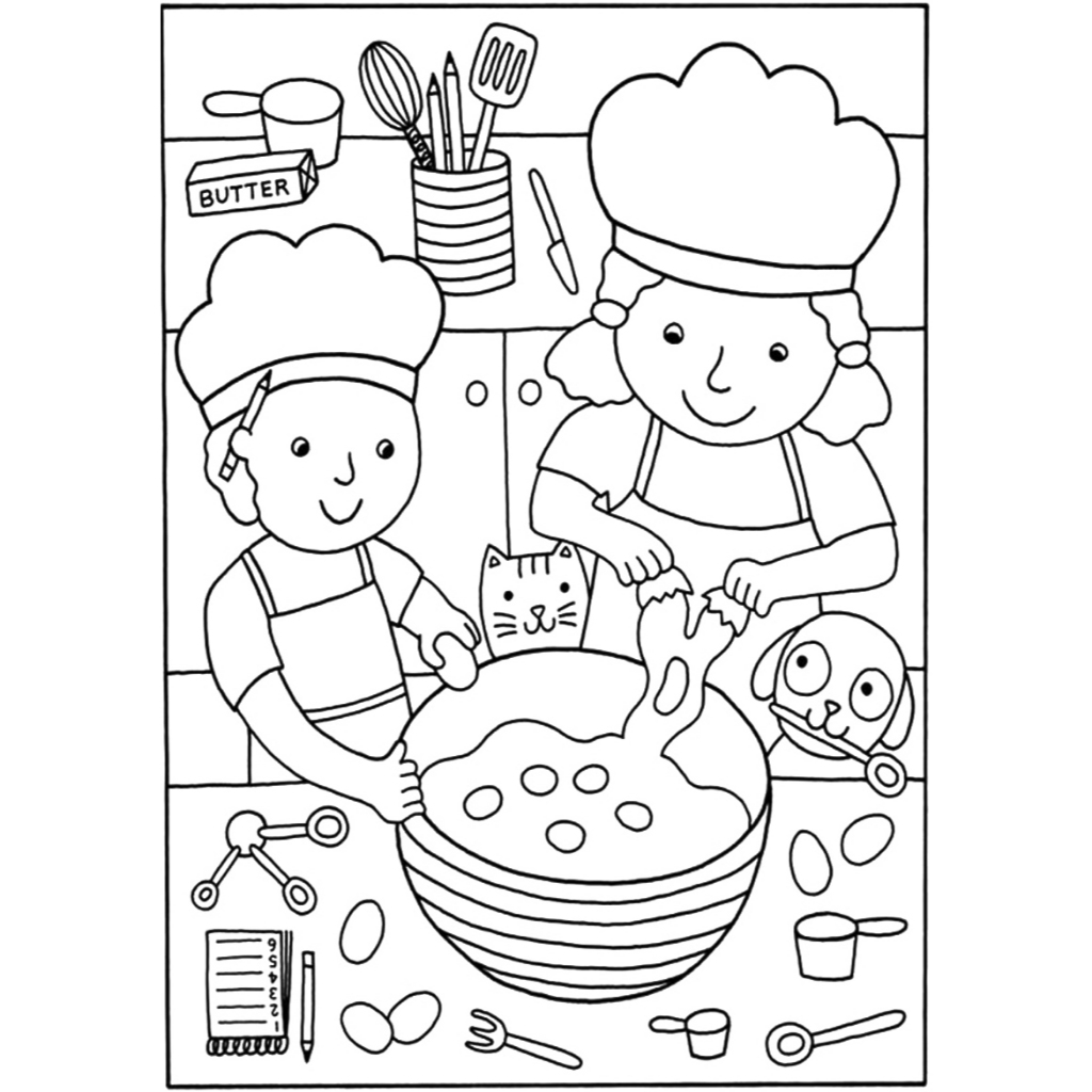 Bộ 50 tranh tô màu CHỦ ĐỀ ĐỒ ĂN khác nhau không trùng lặp cho bạn thỏa sức sáng tạo
