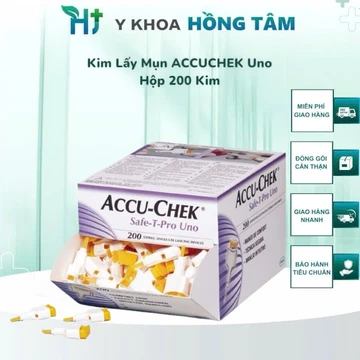 Kim Lấy Máu ACCUCHEK Uno, Không Đau Khi Lấy Máu, Date Mới Nhất