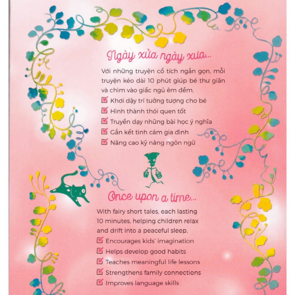 Sách 10 phút đọc truyện trước giờ đi ngủ - Truyện thần tiên (song ngữ Anh Việt kèm file nghe và từ vựng)