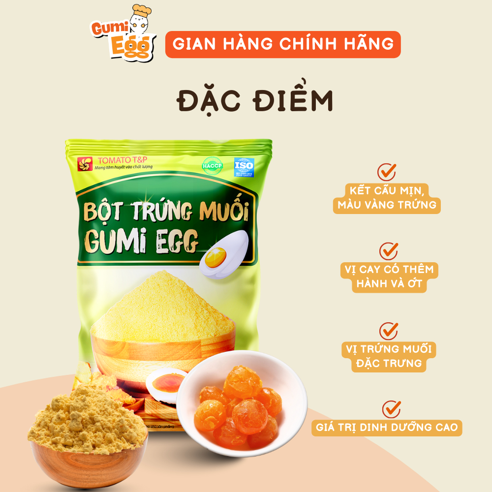 Combo 3 Gói Bột Trứng Muối Tomato T&P 100g Bột Lòng Đỏ Trứng Muối, Bánh Bao Kim Sa, Sốt Trứng Muối