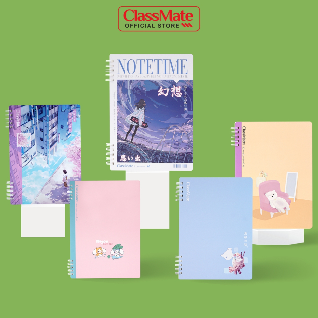 Sổ Lò Xo Đôi 2 Đầu Classmate Sổ Tay Ghi Chép 100gsm Viết Không Cấn Tay Sổ Lò Xo A5 B5 150 Trang Giấy Chống Lóa Takenote