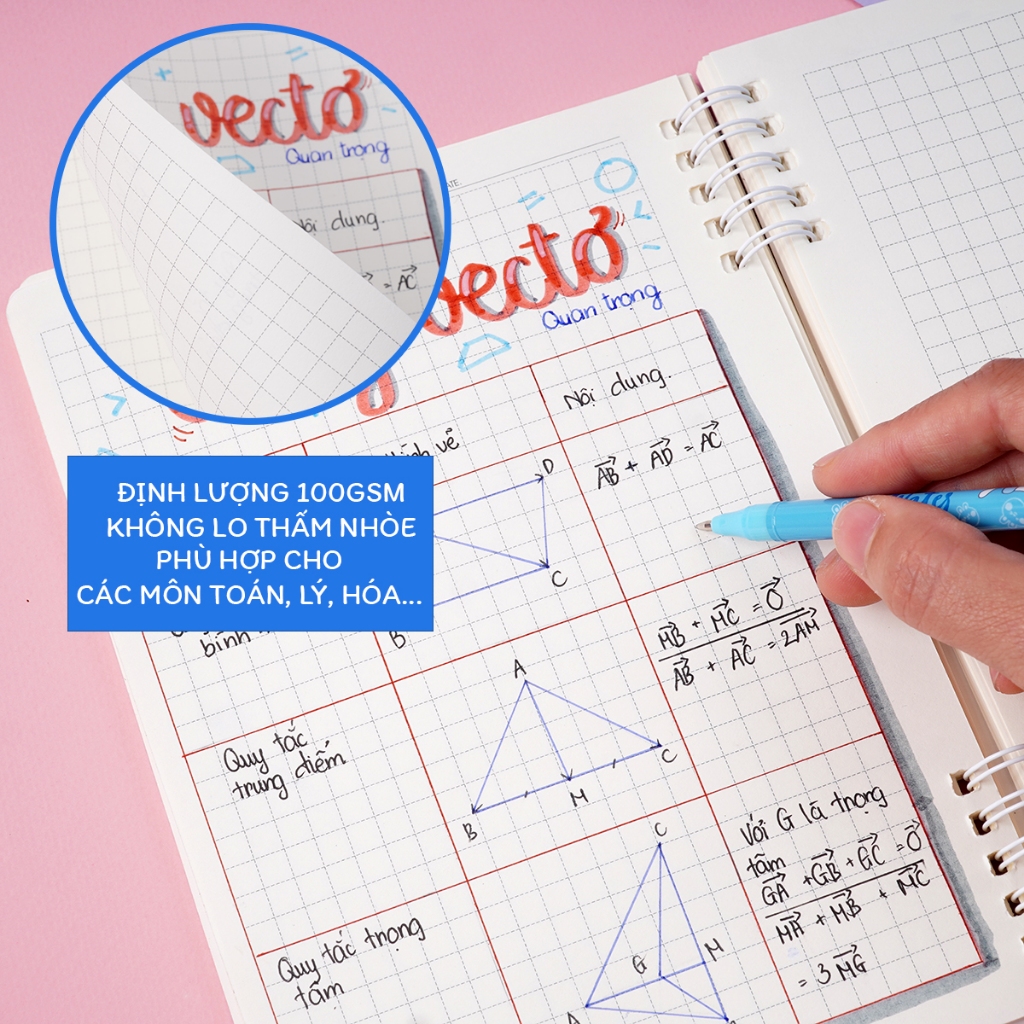 Sổ Lò Xo Đôi 2 Đầu Classmate Sổ Tay Ghi Chép 100gsm Viết Không Cấn Tay Sổ Lò Xo A5 B5 150 Trang Giấy Chống Lóa Takenote