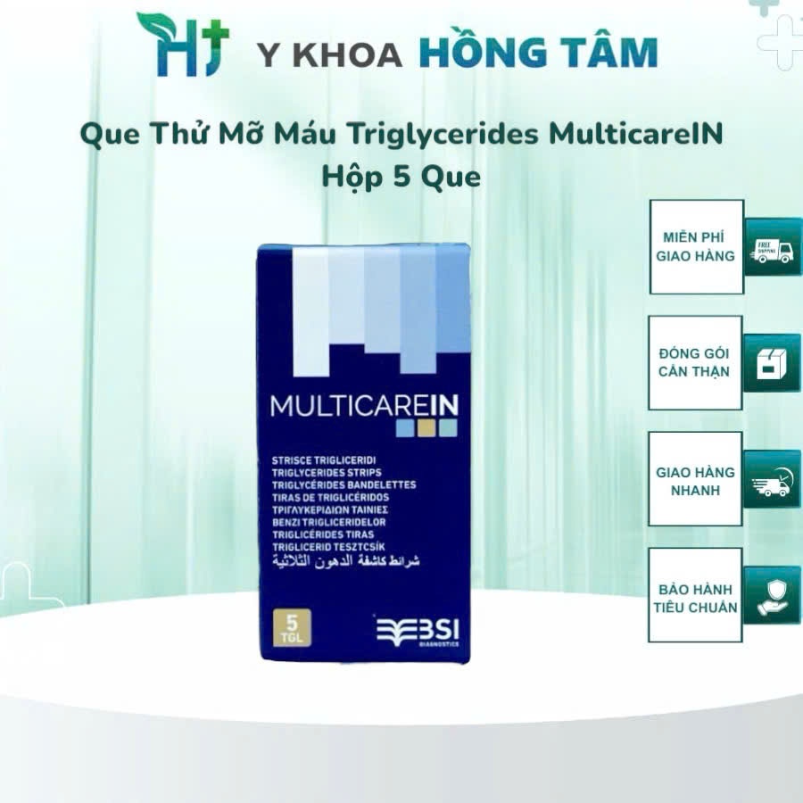 Que Thử Mỡ Máu Triglycerides MULTICAREIN, Hộp 5 Que, Date 8/2026 ...