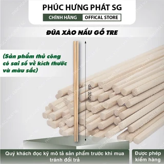 Đũa xào,đũa chiên bằng dừa, tre  loại 1 PHÚC HƯNG SG  kích thước 40cm (+_2).