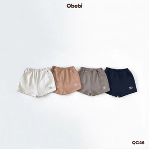 Quần Đùi Cotton Thêu Thỏ Obebi Thời Trang Hè Thoải Mái Cho Bé Trai Bé Gái từ 5kg - 19kg QC46