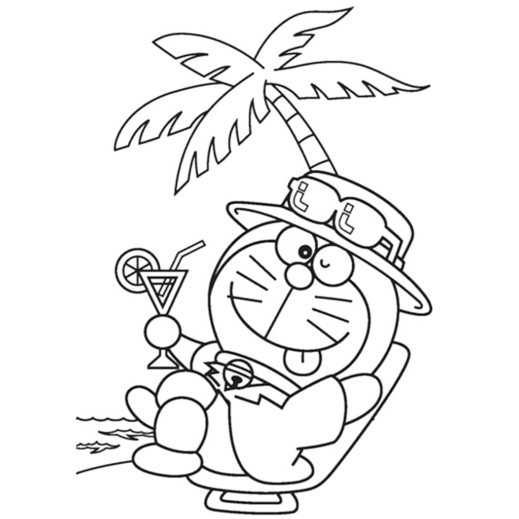 Bộ 50 tranh tô màu MÈO MÁY DORAEMON khác nhau không trùng lặp cho bạn thỏa sức sáng tạo