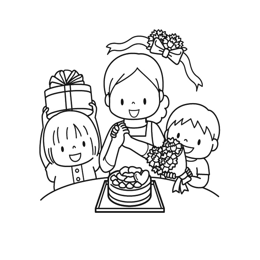 Bộ 50 tranh tô màu GIA ĐÌNH HẠNH PHÚC - HAPPY FAMILY  khác nhau không trùng lặp cho bạn thỏa sức sáng tạo