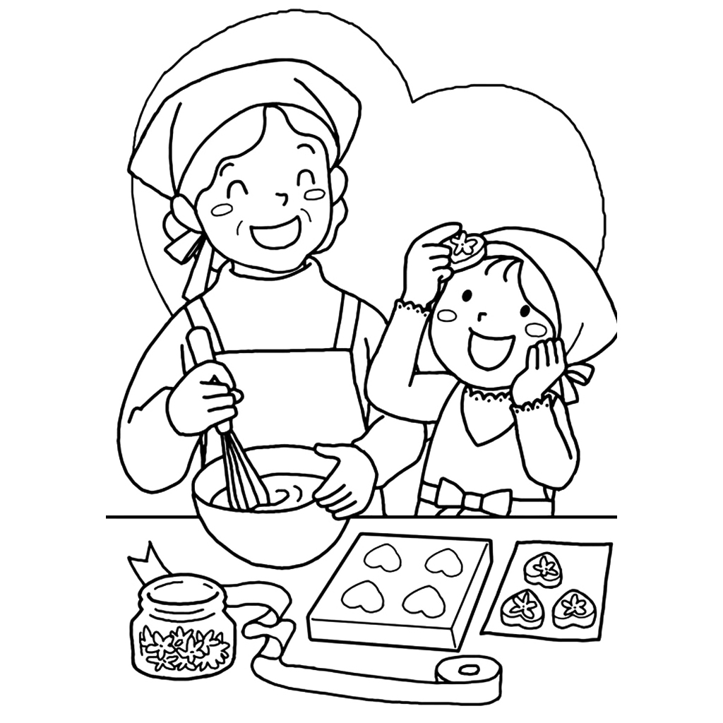 Bộ 50 tranh tô màu GIA ĐÌNH HẠNH PHÚC - HAPPY FAMILY  khác nhau không trùng lặp cho bạn thỏa sức sáng tạo