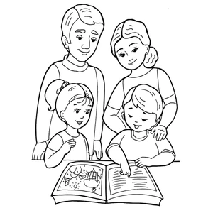 Bộ 50 tranh tô màu GIA ĐÌNH HẠNH PHÚC - HAPPY FAMILY khác nhau không trùng lặp cho bạn thỏa sức sáng tạo
