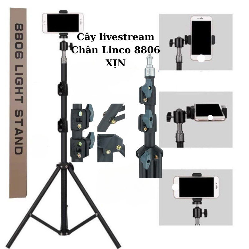 [LOẠI TỐT] Gậy chụp hình 3 chân điện thoại live stream quay video xoay được 360 độ
