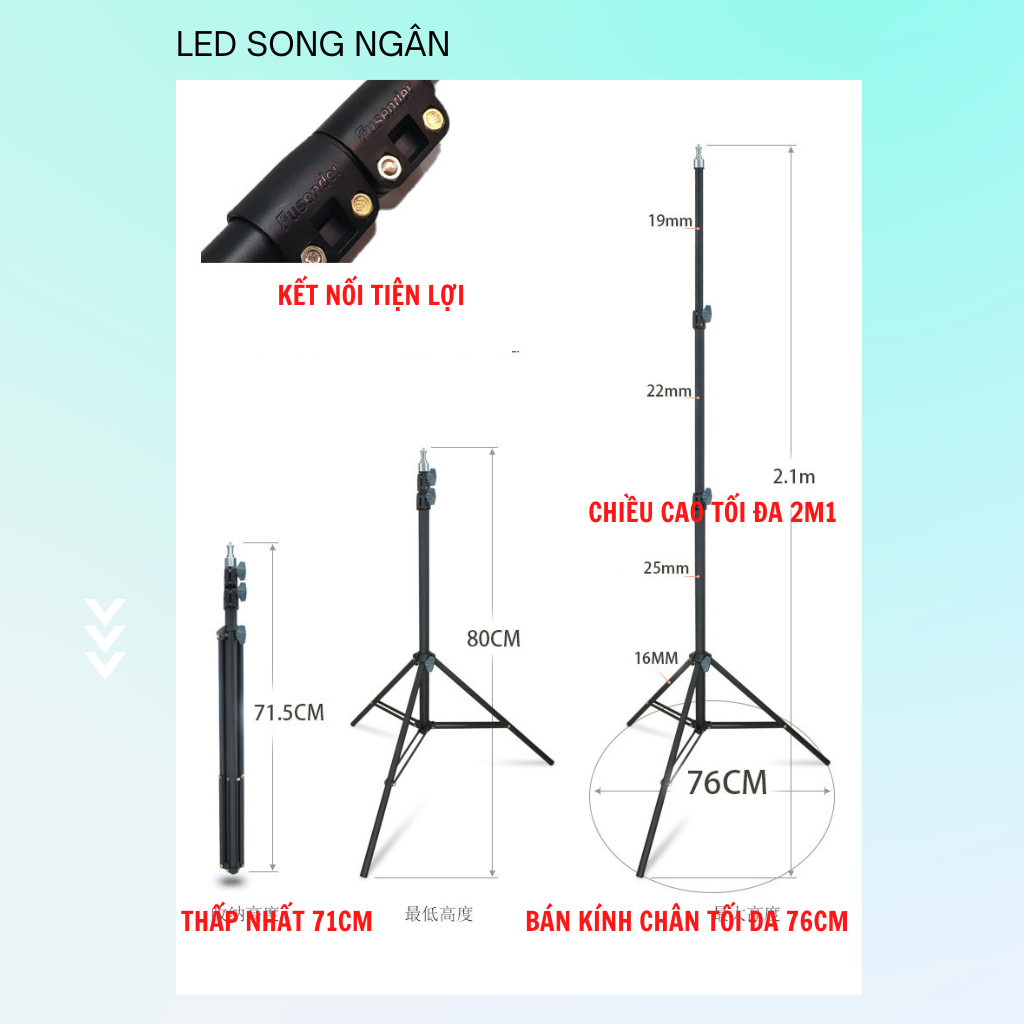 [LOẠI TỐT] Gậy chụp hình 3 chân điện thoại live stream quay video xoay được 360 độ